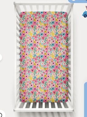 Little Sleepies secret garden crib sheet